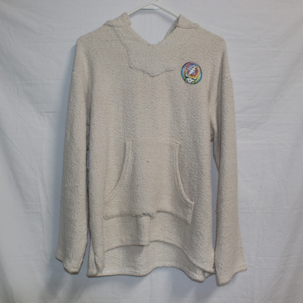 Cream V-Neck Sweater with Classic Style